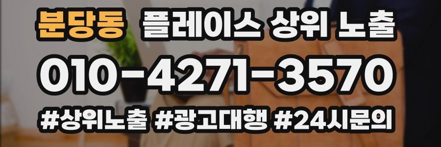 분당동 플레이스 상위 노출