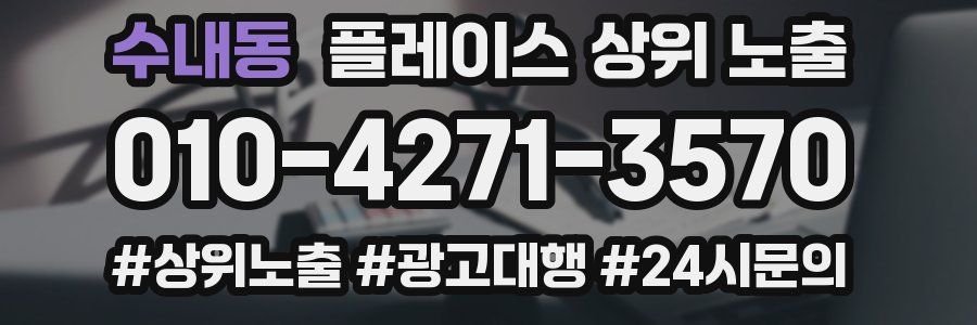 수내동 플레이스 상위 노출