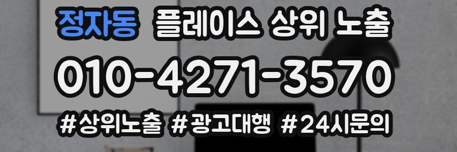 정자동 플레이스 상위 노출