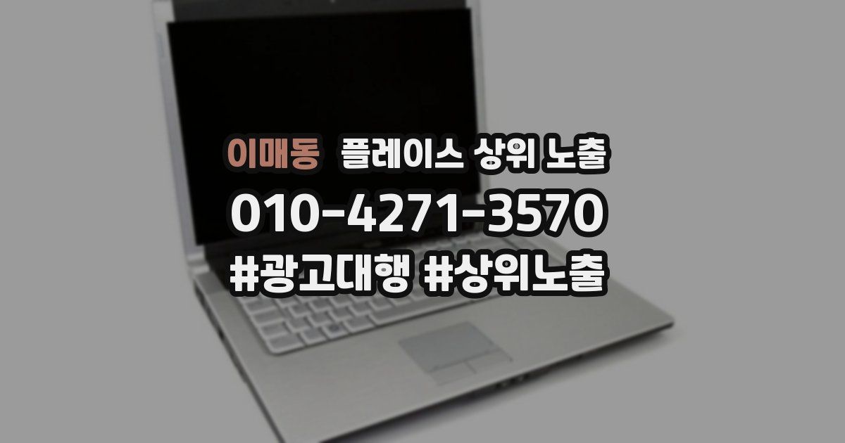 이매동 플레이스 상위 노출