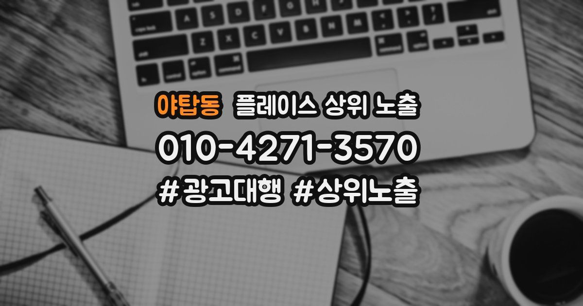 야탑동 플레이스 상위 노출
