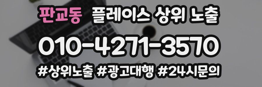 판교동 플레이스 상위 노출