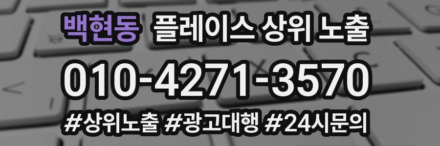 백현동 플레이스 상위 노출