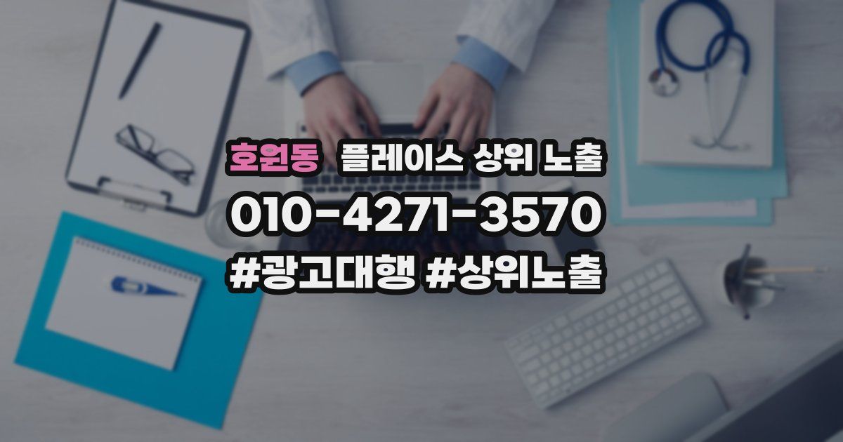 호원동 플레이스 상위 노출