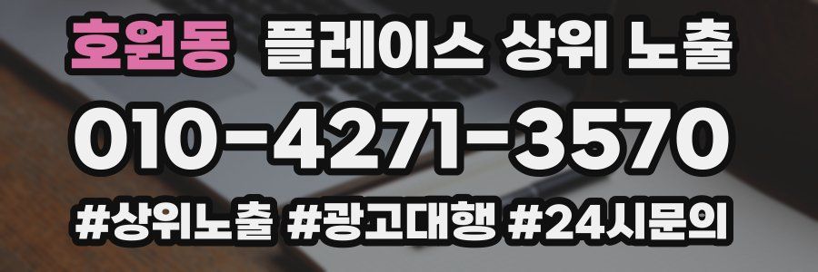 호원동 플레이스 상위 노출