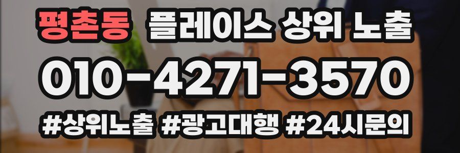 평촌동 플레이스 상위 노출