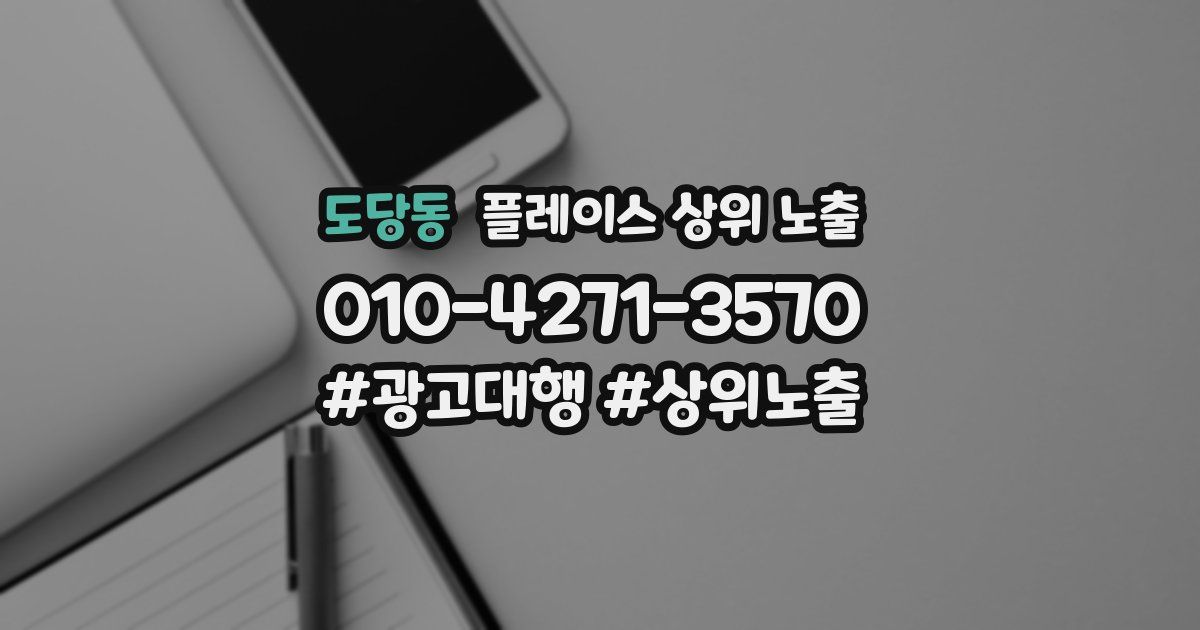 도당동 플레이스 상위 노출