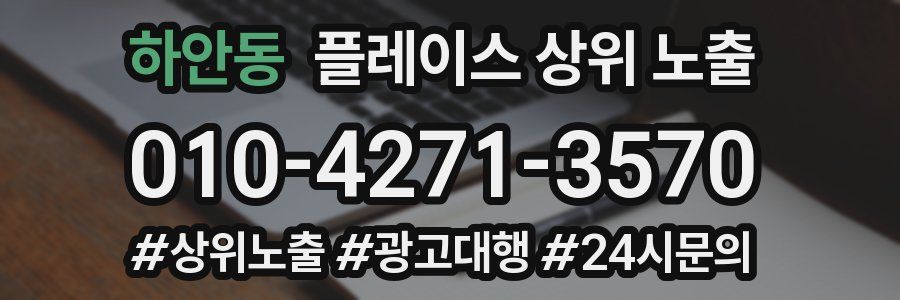하안동 플레이스 상위 노출