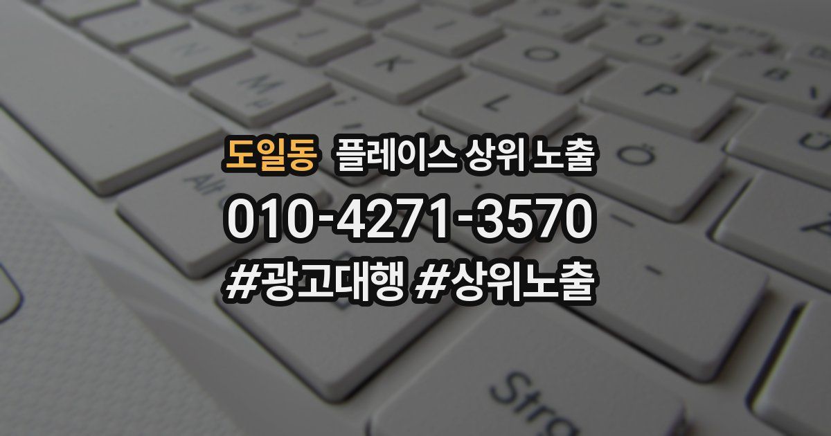도일동 플레이스 상위 노출