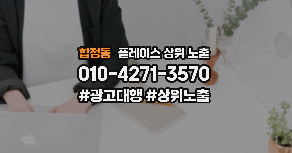 합정동 플레이스 상위 노출