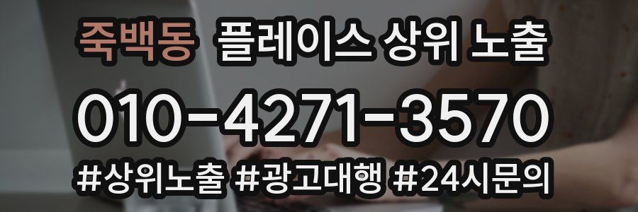 죽백동 플레이스 상위 노출