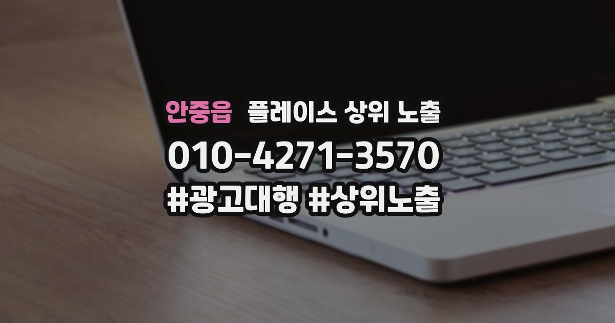 안중읍 플레이스 상위 노출