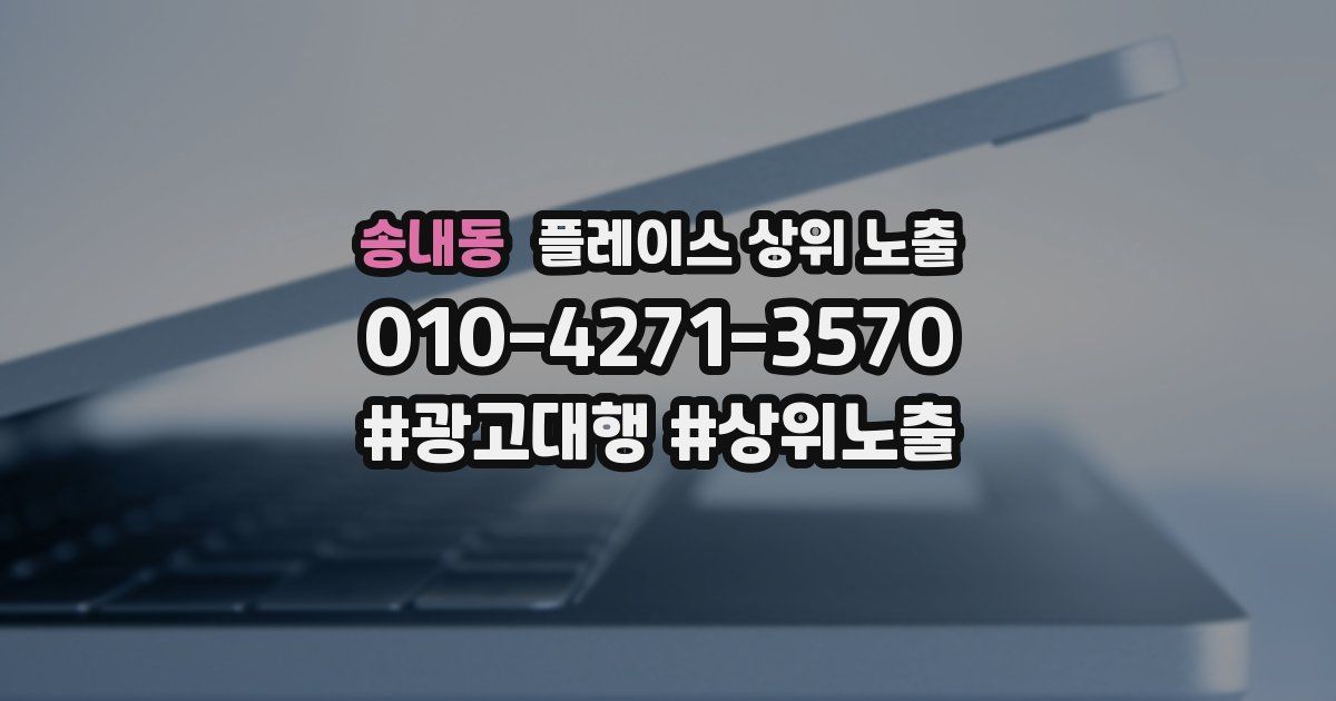 송내동 플레이스 상위 노출