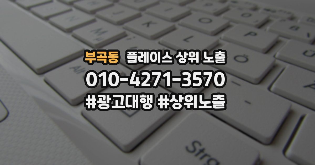 부곡동 플레이스 상위 노출