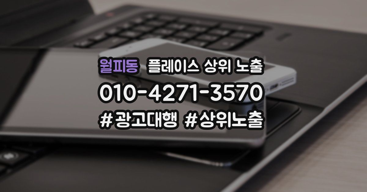 월피동 플레이스 상위 노출
