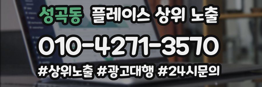 성곡동 플레이스 상위 노출