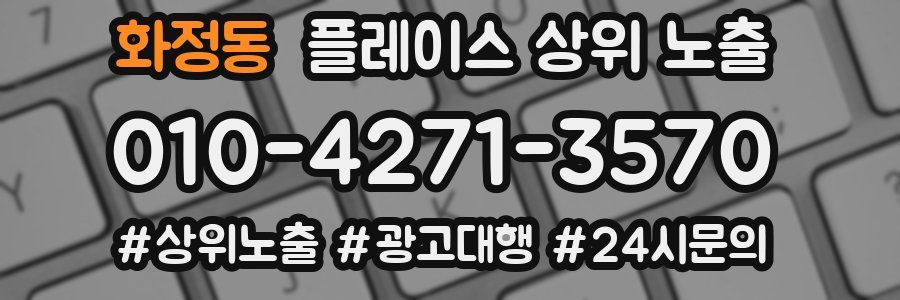 화정동 플레이스 상위 노출
