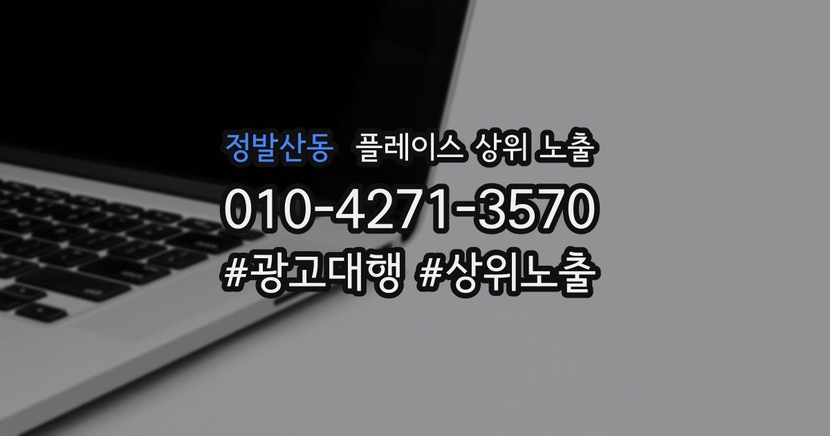 정발산동 플레이스 상위 노출