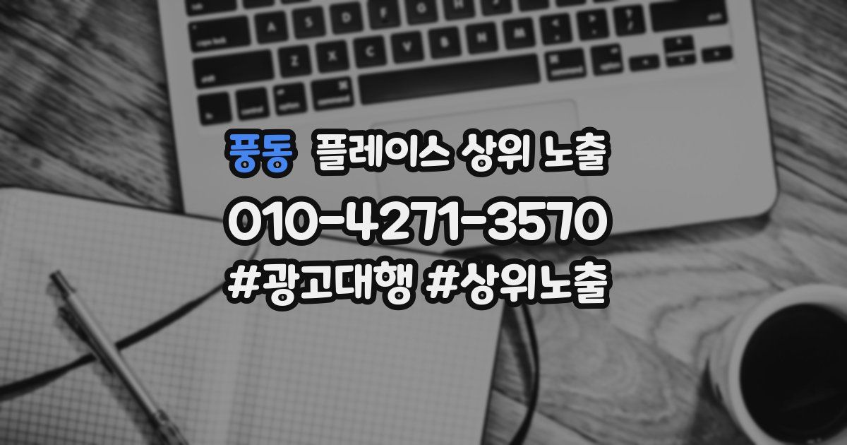 풍동 플레이스 상위 노출