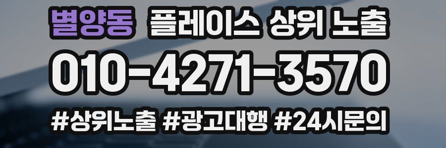 별양동 플레이스 상위 노출
