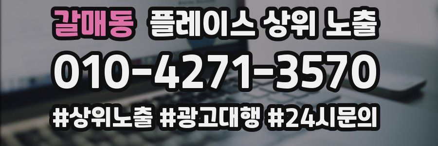 갈매동 플레이스 상위 노출