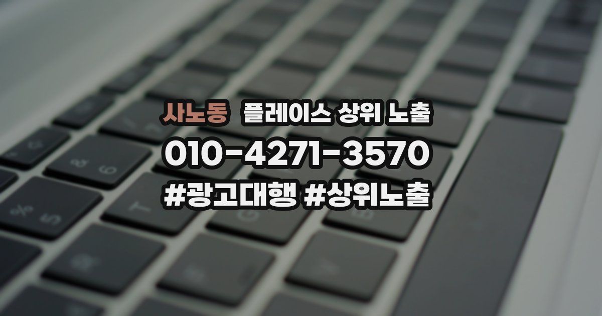 사노동 플레이스 상위 노출