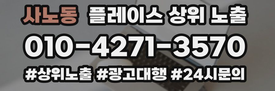 사노동 플레이스 상위 노출