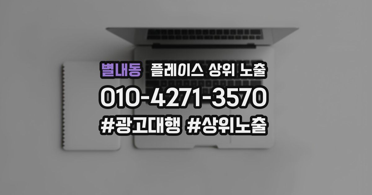 별내동 플레이스 상위 노출