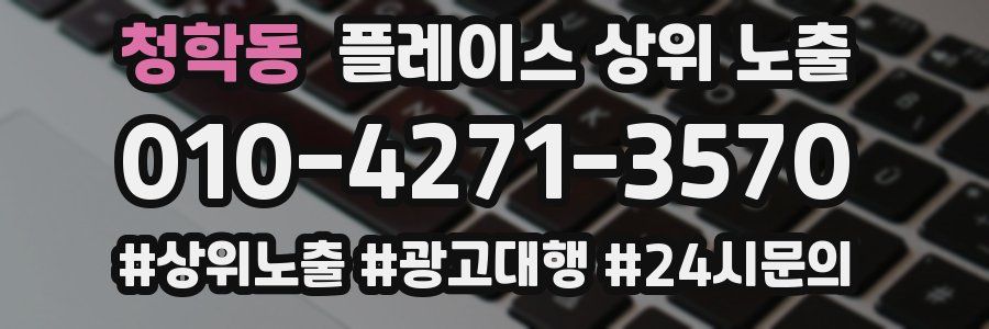 청학동 플레이스 상위 노출