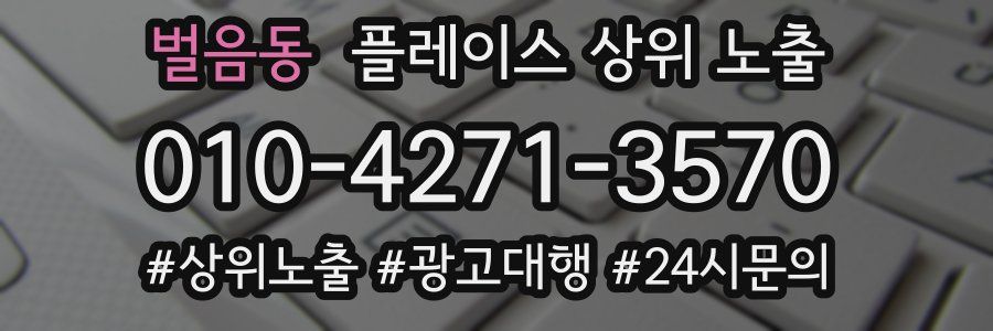 벌음동 플레이스 상위 노출