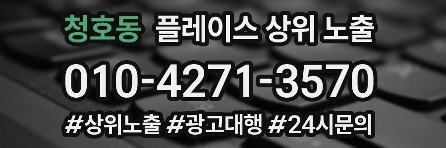 청호동 플레이스 상위 노출