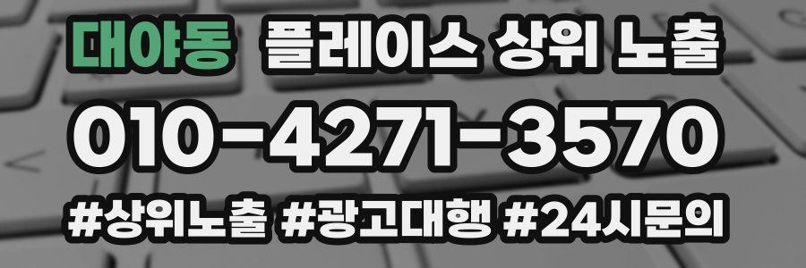 대야동 플레이스 상위 노출