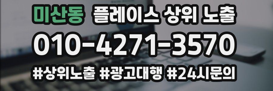 미산동 플레이스 상위 노출