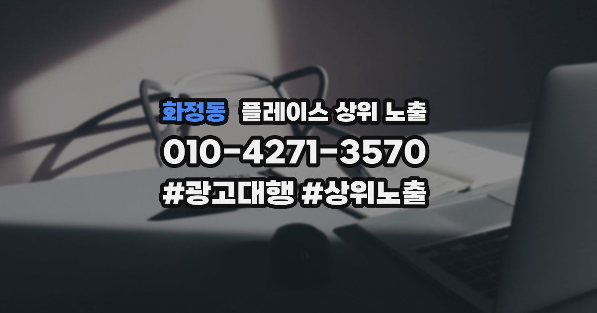 화정동 플레이스 상위 노출