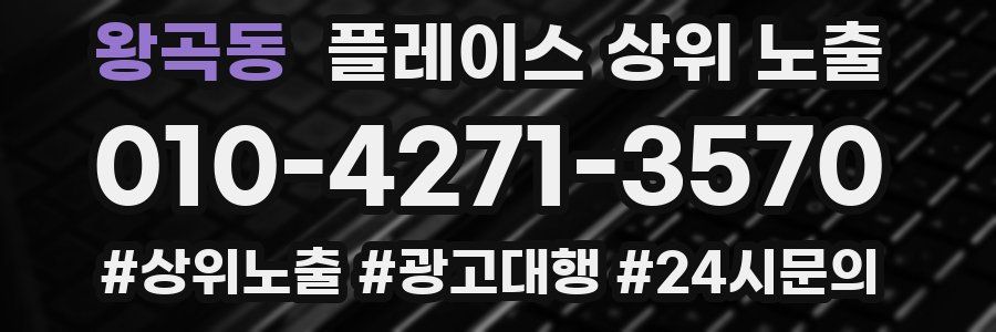 왕곡동 플레이스 상위 노출