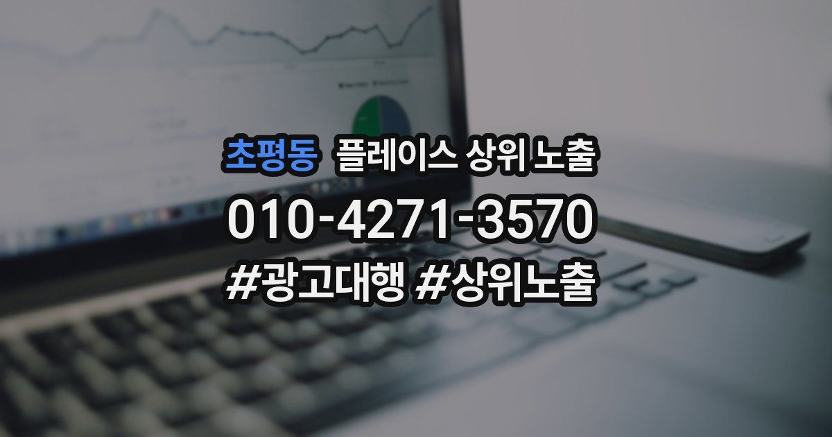 초평동 플레이스 상위 노출