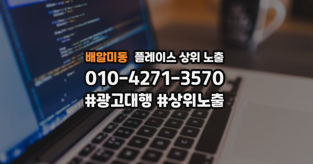 배알미동 플레이스 상위 노출
