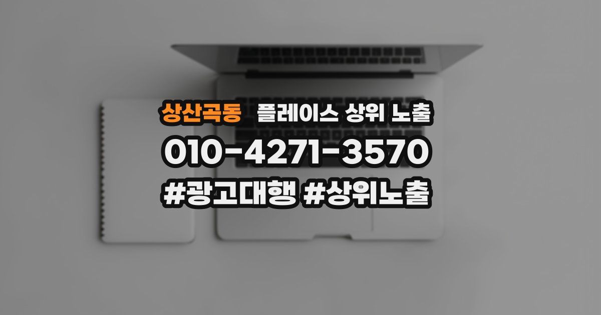 상산곡동 플레이스 상위 노출