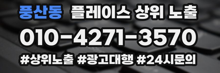 풍산동 플레이스 상위 노출