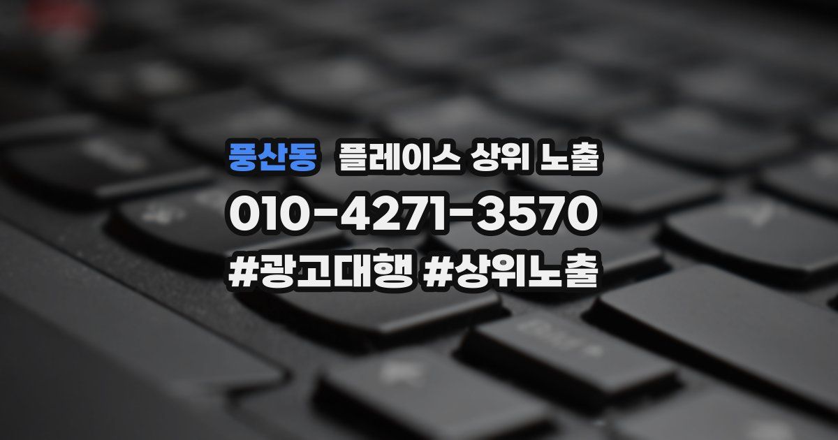 풍산동 플레이스 상위 노출