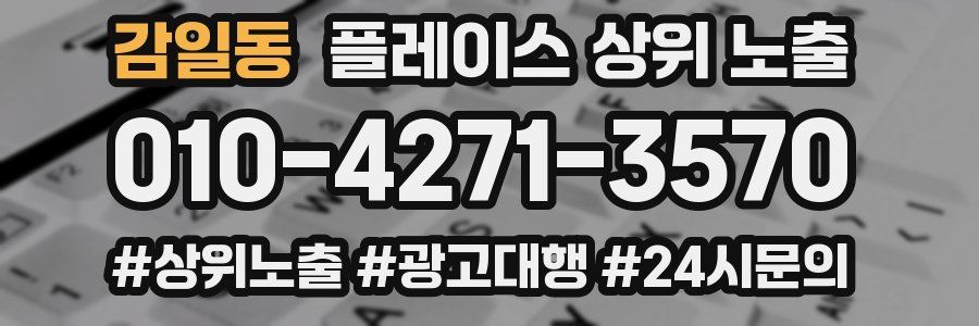 감일동 플레이스 상위 노출