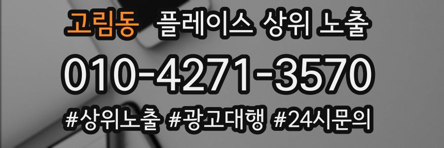 고림동 플레이스 상위 노출