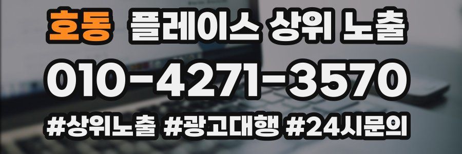 호동 플레이스 상위 노출