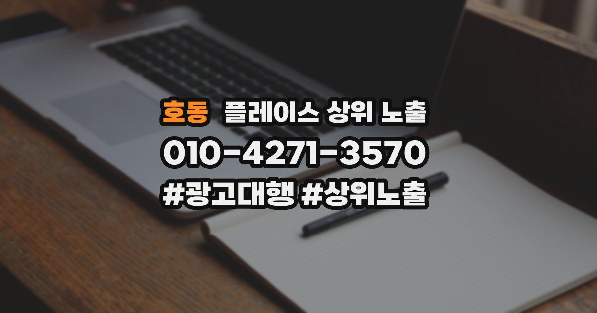 호동 플레이스 상위 노출