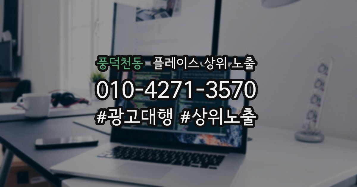 풍덕천동 플레이스 상위 노출