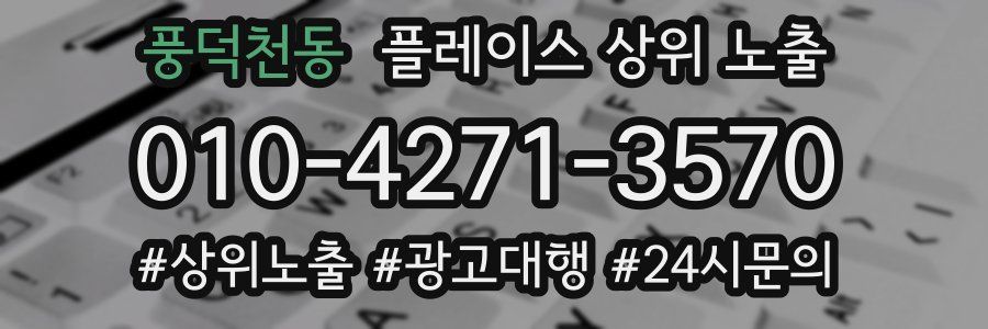 풍덕천동 플레이스 상위 노출