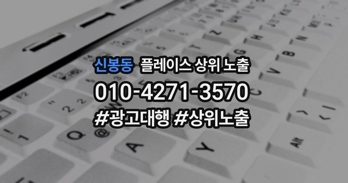 신봉동 플레이스 상위 노출