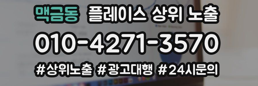 맥금동 플레이스 상위 노출