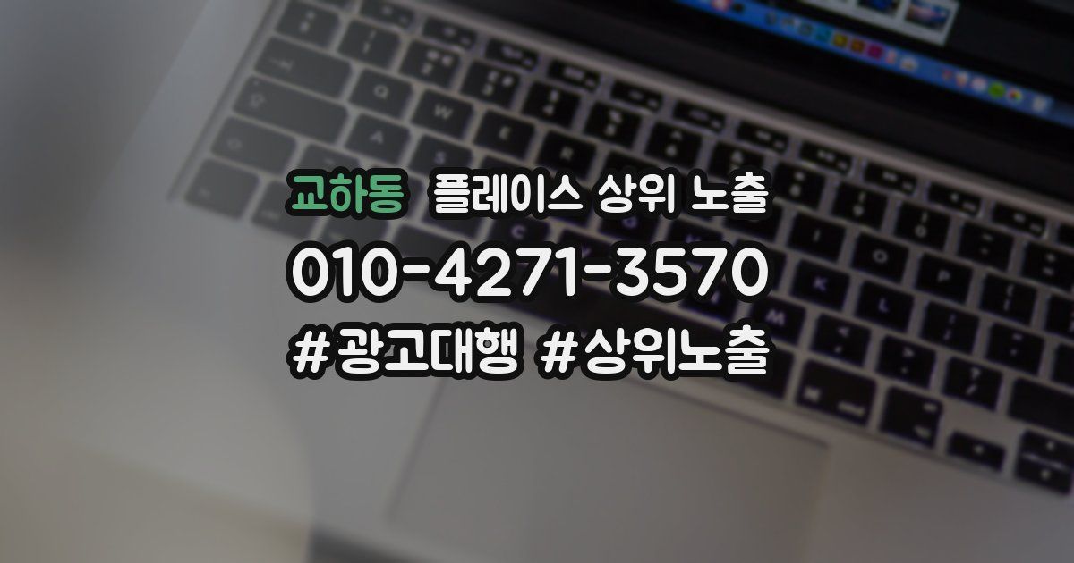 교하동 플레이스 상위 노출