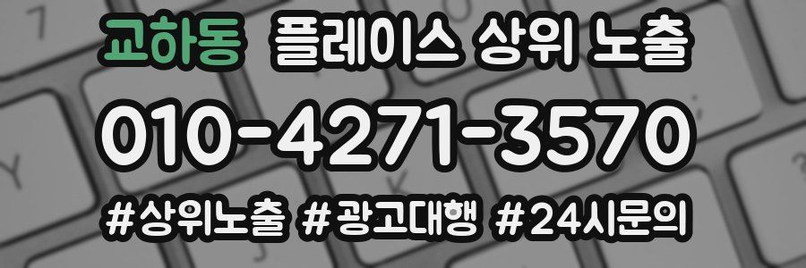 교하동 플레이스 상위 노출